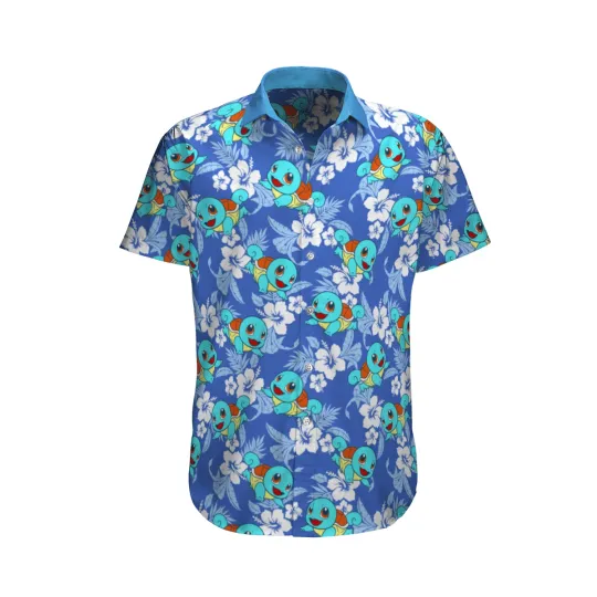 Discover Squirtle Tropical Beach PKM Hawaiian Shirt