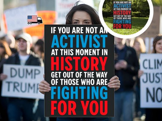 Discover Activist Protest Sign for March Protest
