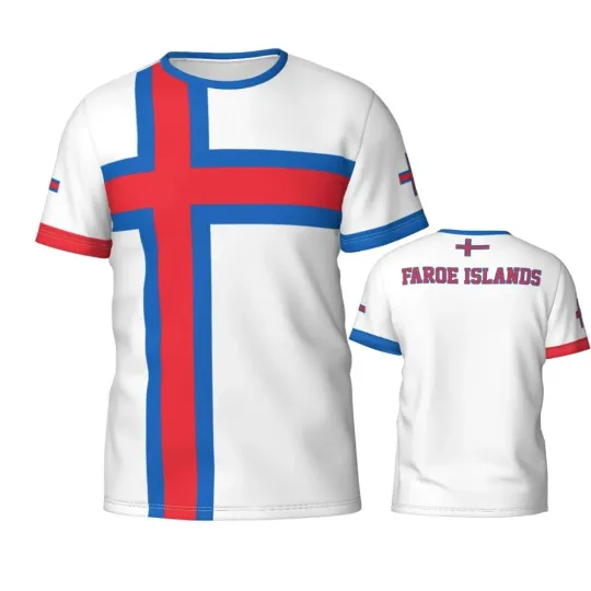 Discover Faroe Islands Flag 3d T-shirt Football Fans Gift