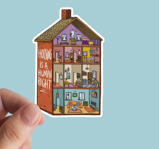 Discover Housing Is A Human Right Sticker, Socialism Sticker