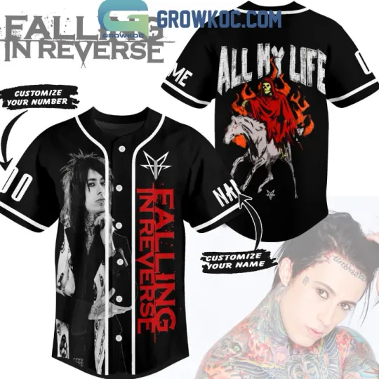 Discover Falling In Reverse All My Life Personalized Baseball Jersey