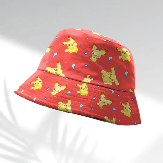 Discover Pichu Pika Bucket Hat Funny Electric Type Graphic Anime Pika Hat Gifts
