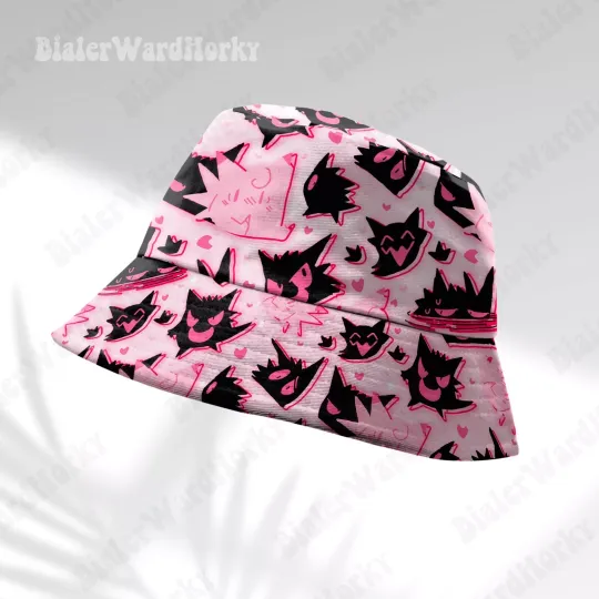 Discover Gengar Jigglypuff Cute Bucket Hat Sweet Hat Funny Hat Ghost Type and Fairy Type