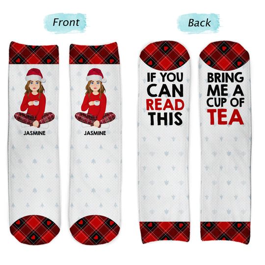 Discover Christmas If You Can Read This Bring Me A Cup - Gift For Yourself - Personalized Socks