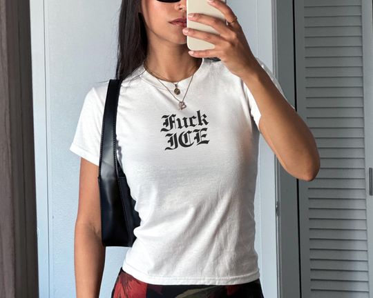 Discover Abolish ICE Baby Tee, Fuck ICE Crop Top, Chinga la Migra Women's Tee