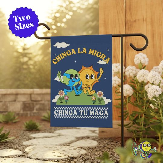 Discover Chinga La Migra Spring Garden Flag Fuck ICE Flag Liberal Protest Sig
