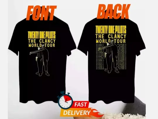 Discover Pilotss band Clancy World Tour T-Shirt