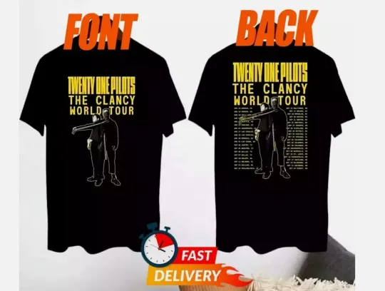 Discover Pilotss band Clancy World Tour T-Shirt