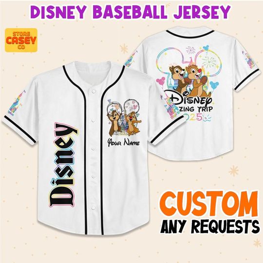 Discover Custom Chip And Dales Jersey, Mickeyy and Friends,