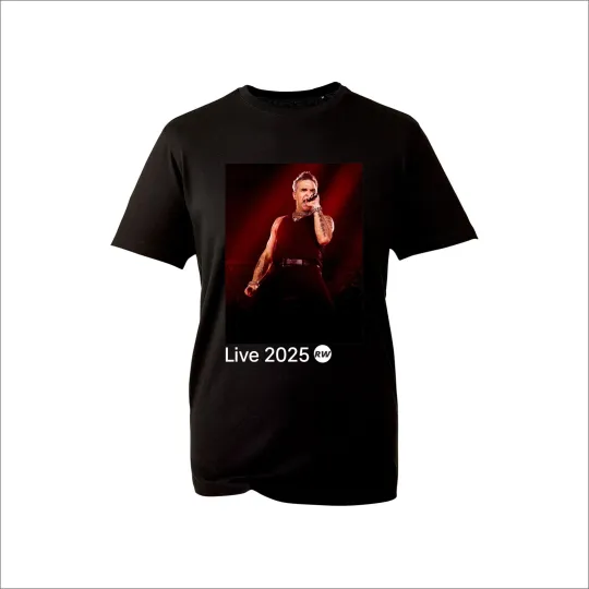 Discover Robbie Williams Live 2025 Shirt, RW Music Lover Fans Gift