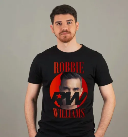 Discover Robbie Williams T-Shirt, Live Tour 2025 Gig Concert Shirt