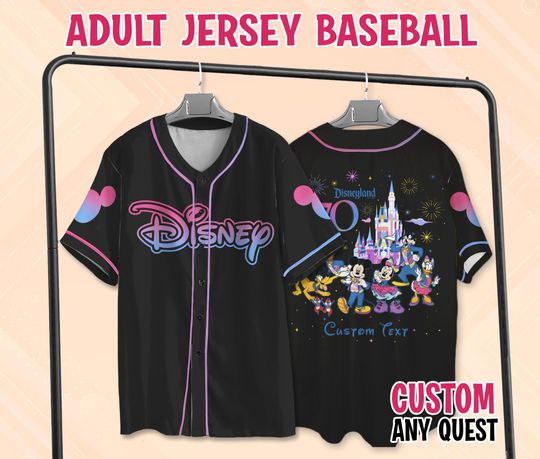 Discover Disneyyland 70th Anniversary Baseball Jersey