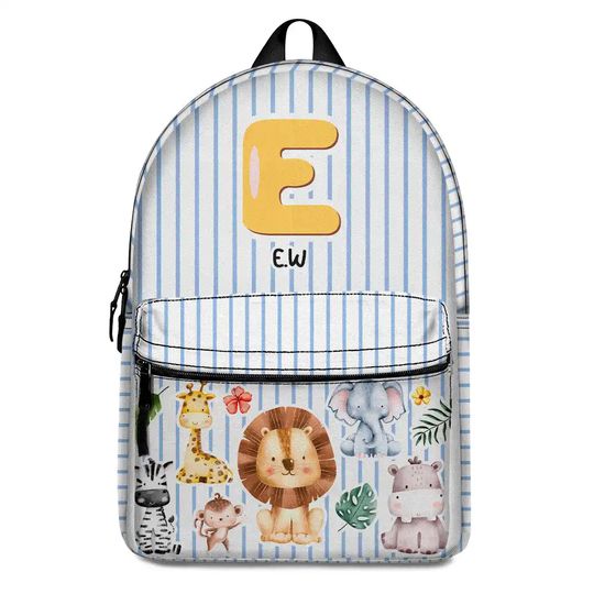 Discover Monogram Letter Stripes - Personalized Backpack