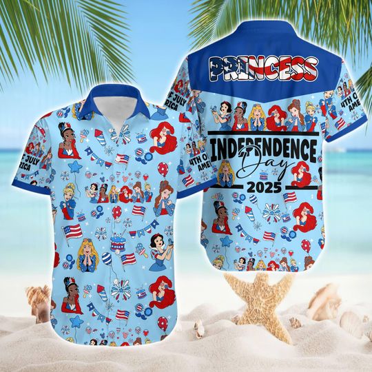 Discover Princess 4th Of July Hawaiian Shirt, Independence Day 2025,