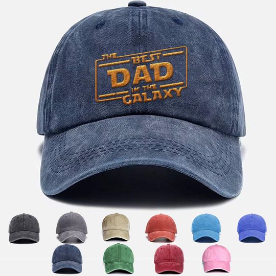Discover Best Dad In The Galaxy Embroidered Hat, Vintage Baseball Disneyyland Trip Cute Funny Cap