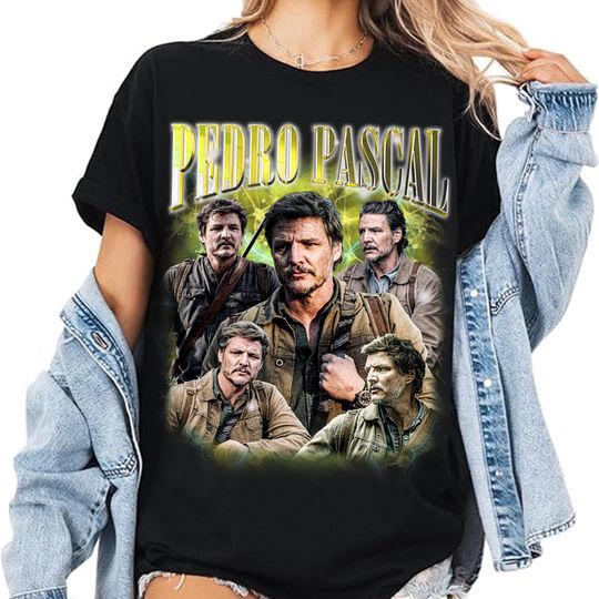 Discover Retro Pedro Pascal Vintage T-shirt, Joel Miller shirt, The Last of Us Movie Shirt