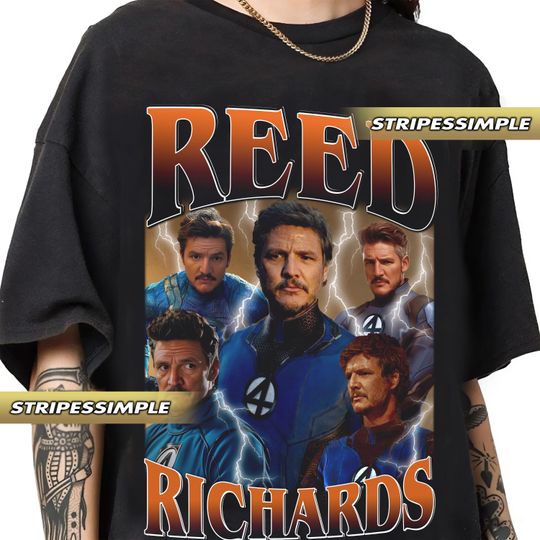 Discover Pedro Pascal as Reed Richards The Fantastic Four retro vintage shirt