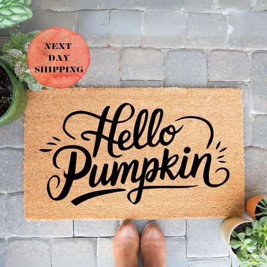 Discover Hello Pumpkin Doormat, Welcome Mat, Fall Home Decor, Fall Decor, Housewarming Gift