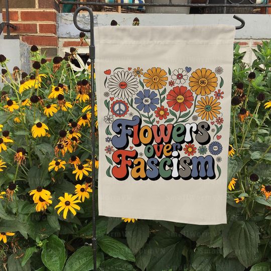 Discover Flower Over Facism Flag, Fight Oligarchy Flag