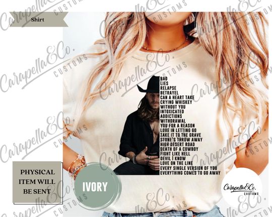 Discover War.ren Zeiders Song Shirt, Zeiders Concert, Zeiders Fan, Country Music, Relapse Tour