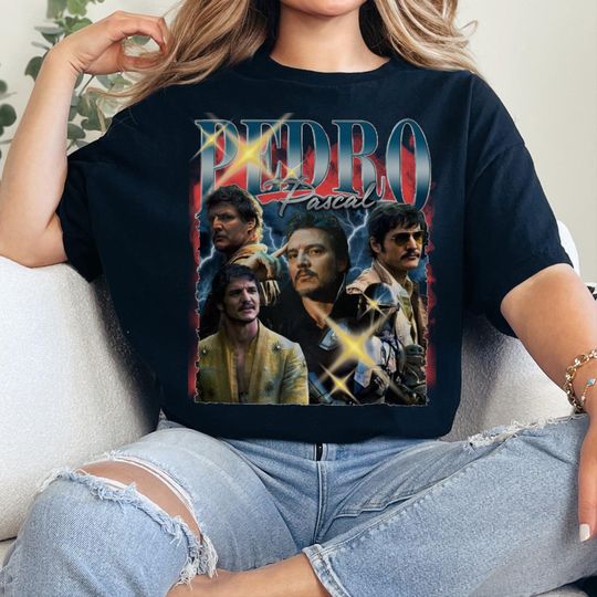 Discover Pedro Pascal Vintage T-Shirt, Pedro Pascal Meme, Last Of Us T-shirt