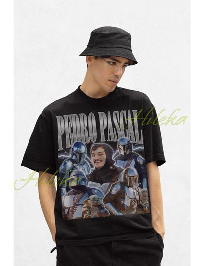 Discover PEDRO PASCAL Retro Shirt, Pedro Pascal Fan T-Shirt, Actor Pedro Pascal Shirt