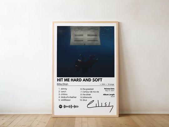 Discover Billie Eilish Hit Me Hard And Soft Poster