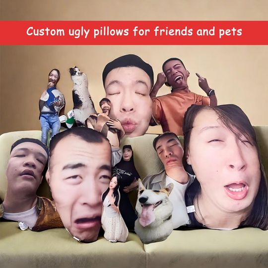 Discover ugly pillows,Custom pillows,custom pet pillows,customized ugly pillows for friends,Dog Pillow,cat pillows