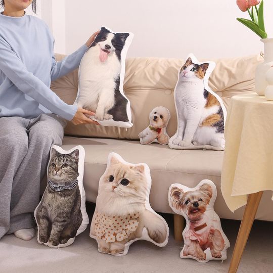 Discover Custom Photo Pillow,Personalized Dog & Cat Photo Pillow,Gift For Pet,Custom Stuffed Animal,Gift For Dog Lover,3D Photo Pillow