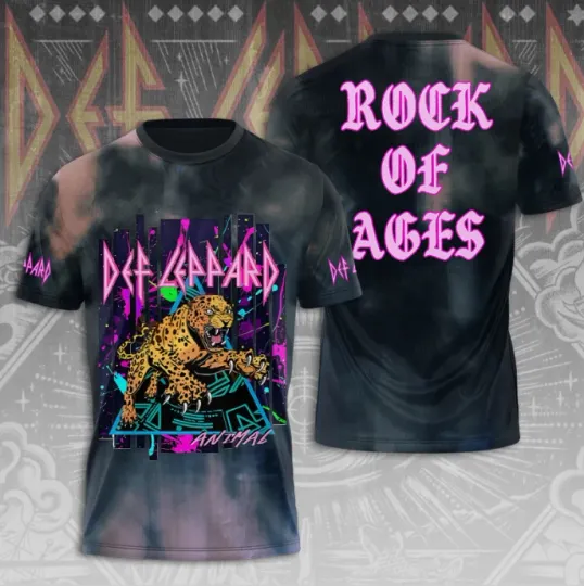 Discover Def Leppard The World Tour 2025 Limited Edition Music Rock Band 3D T-shirt Gifts