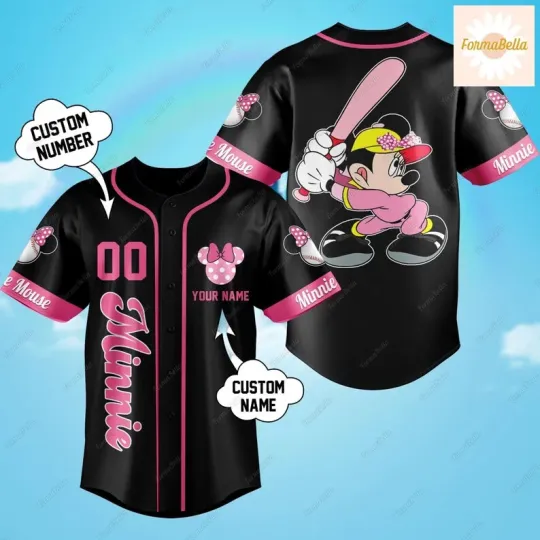Discover Halloween Minniee Mouse 3D Baseball Jersey Shirt Mother Day Gift All Over Print
