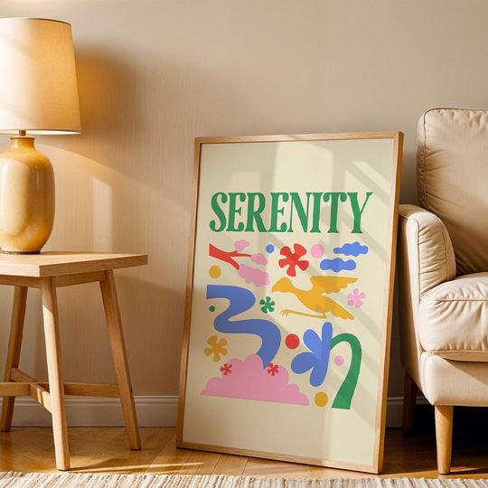 Discover Abstract Wall Art Colourful Serenity Poster