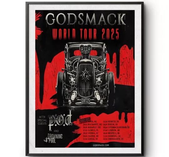 Discover Godsmack World Tour 2025 Poster Home Decor Poster