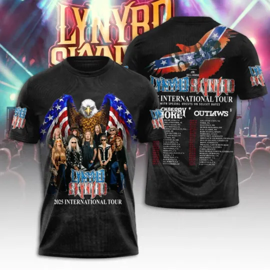 Discover Lynyrd Skynyrd 3D Tour 2025 The Last Show Tour 2025 Unisex T-Shirt LH1531