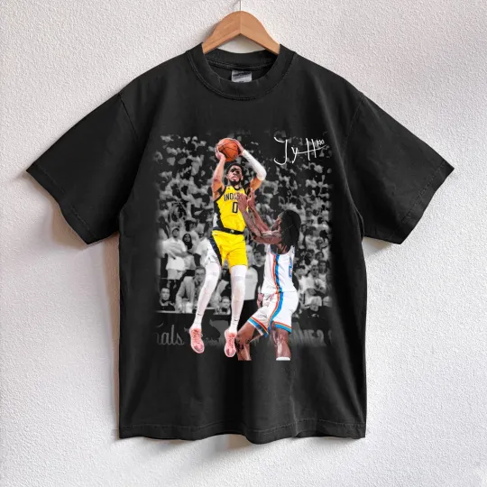 Discover Tyrese Haliburton Game Winner Basketball Playoffs 2025 Streetwear T-Shirt