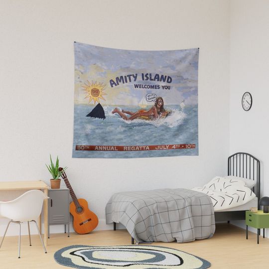 Discover Welcome To Amity Island Tapestry