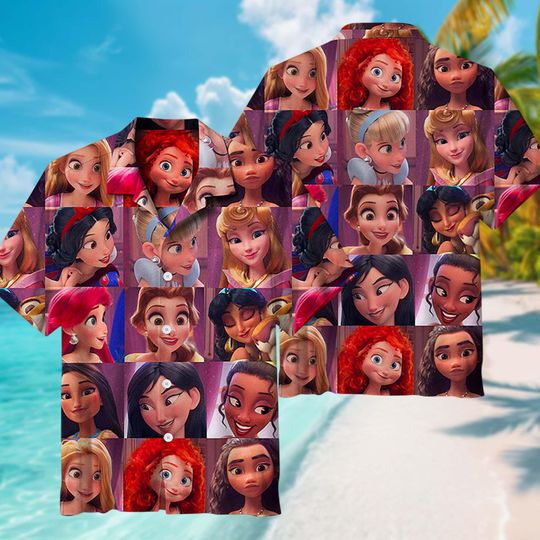 Discover Disneyyy Princess Hawaiian Shirt, Princess Movie Hawaii Shirt