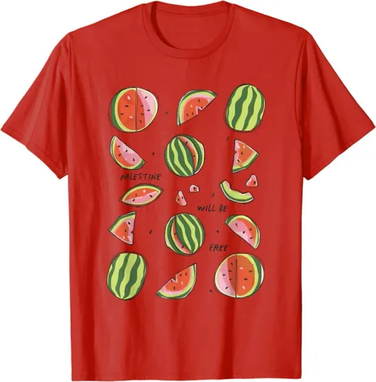 Discover Social Justice Watermelon Tee Palestine Will Be Free Unisex T-Shirt