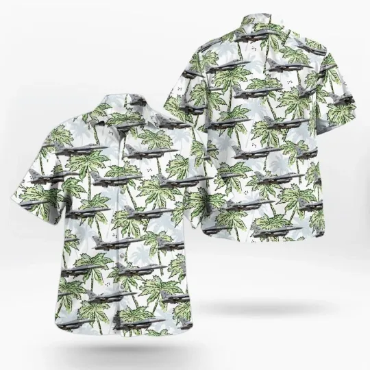 Discover Wisconsin Air National Guard 115th Fighter Wing F 16 Fighting Falcon Hawaiian Shirt