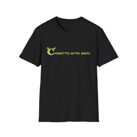 Discover Cigarettes After Shrek Unisex Softstyle T-Shirt, Funny Graphic Tee, Gift for Shrek Fans, Humorous Apparel, Movie-Themed Shirt