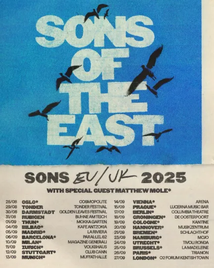 Discover Sons Of The East EU UK Tour 2025 Poster, gift fans