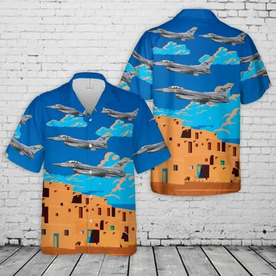 Discover New Mexico Air National Guard 188th Rescue Squadron F 16C Fighting Falcon Hawaiian Shirt