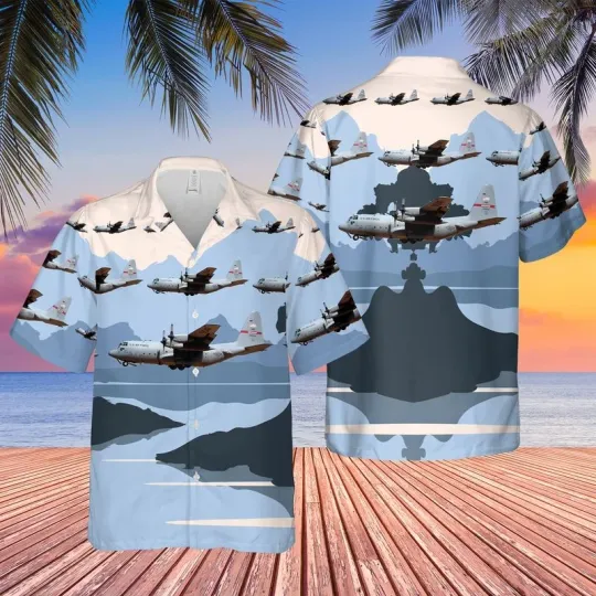 Discover USAF Georgia Air National Guard 165th Airlift Wing C 130 Herculess Hawaiian Shirt