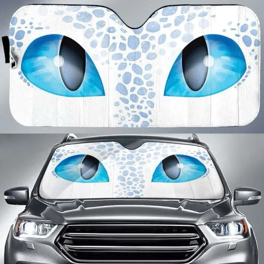 Discover Light Fury Eyes Car Sunshade Custom How To Train Your Dragon Car Accessories