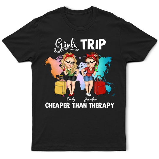 Discover It's Girls Trip World Map - Personalized T Shirt