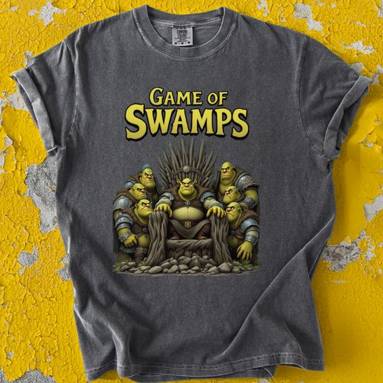 Discover Game Of Swamps Shirt - Funny Fantasy Parody Tee - Throne Satire T-Shirt - Iconic Series Spoof Shirt - Swamp Kingdom Design