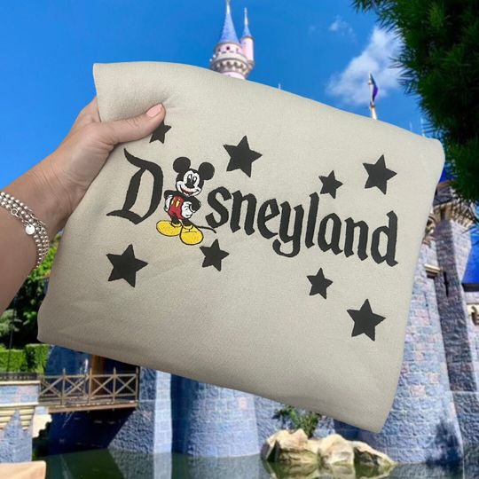 Discover Disneyyland Embroidered Sweater, Mickeyy Embroidered Shirt, Disneyyland Sweatshirt, Mickeyy Embroidered Sweatshirt,