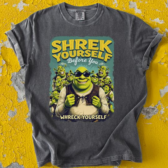 Discover Shrek Shirt Shrek Yourself Before You Wreck Yourself - Funny Shrek Meme Shirt, Shrek Gift, Self Love Tee