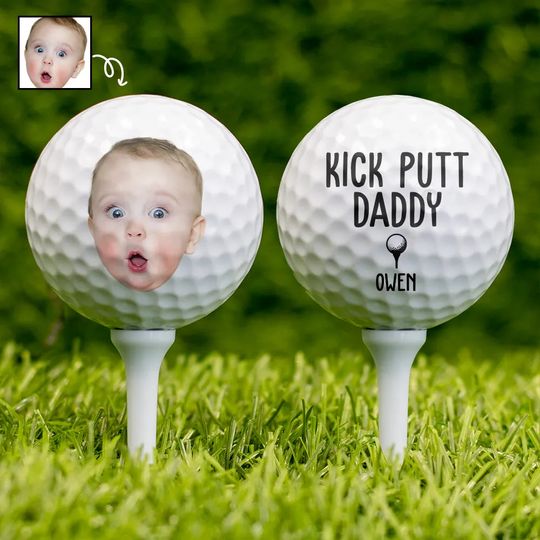 Discover Custom Photo Kick Putt Daddy - Personalized Golf Ball