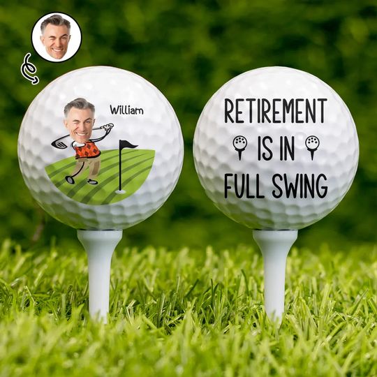 Discover Custom Photo Retirement Is In Full Swing - Personalized Golf Ball